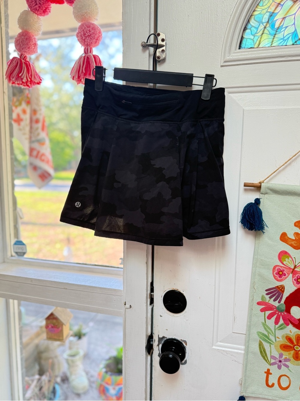 Lululemon Black/Camo Pace Rival Mid-Rise Skort Size Small